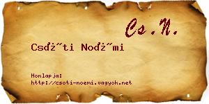 Csóti Noémi névjegykártya