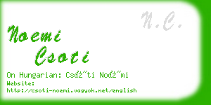 noemi csoti business card